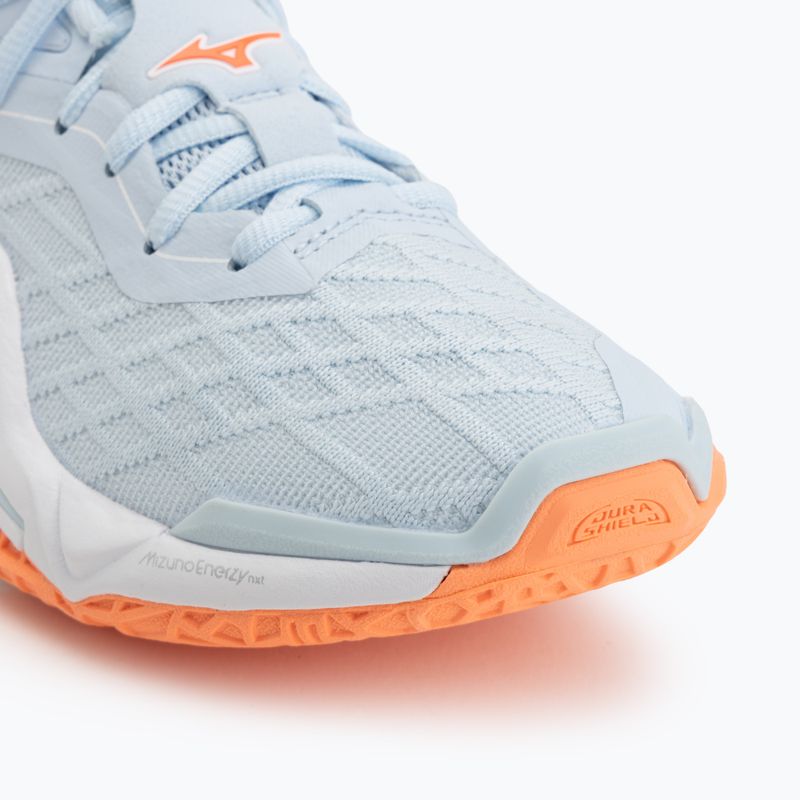 Кросівки гандбольні жіночі Mizuno Wave Stealth Neo 2.1 blue finch/lava orange/white 7