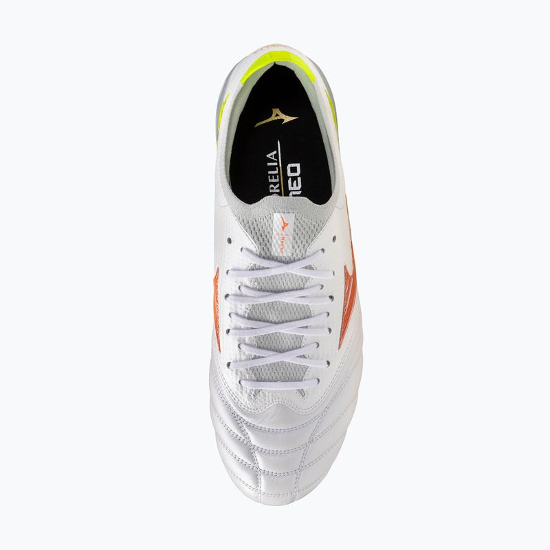 Кросівки футбольні Mizuno Morelia Neo V β Japan AG white/lava orange/evening primrose 5