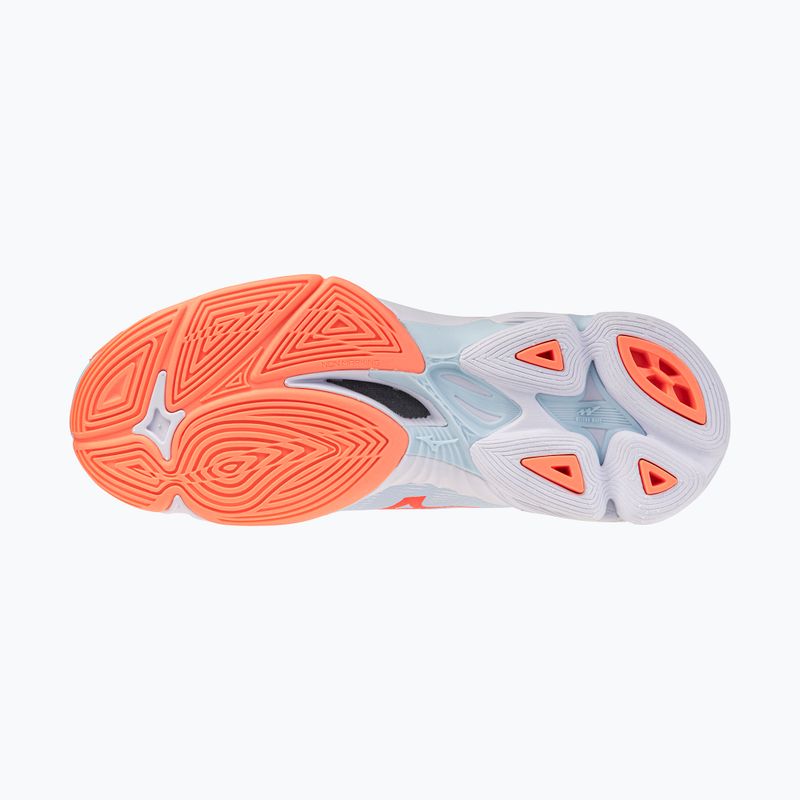 Кросівки волейбольні жіночі Mizuno Wave Lightning Pro blue finch/lava orange/flamingo coral 4