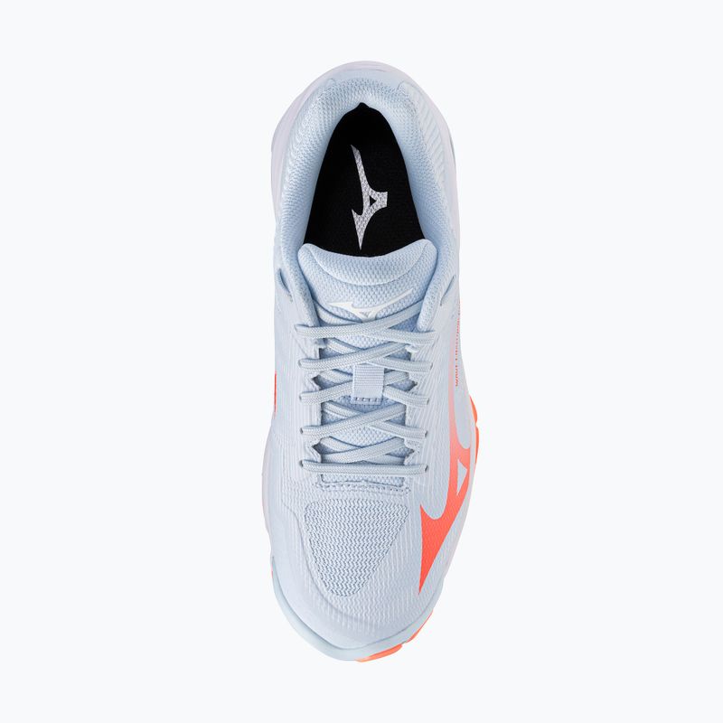Кросівки волейбольні жіночі Mizuno Wave Lightning Pro blue finch/lava orange/flamingo coral 5