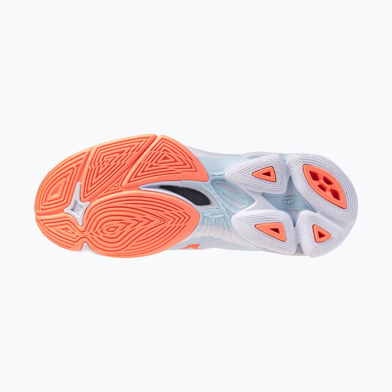 Кросівки волейбольні жіночі Mizuno Wave Lightning Pro Mid blue finch/lava orange/flamingo coral 4