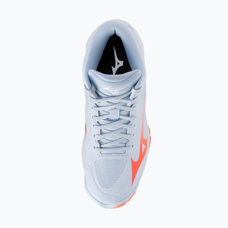 Кросівки волейбольні жіночі Mizuno Wave Lightning Pro Mid blue finch/lava orange/flamingo coral 5