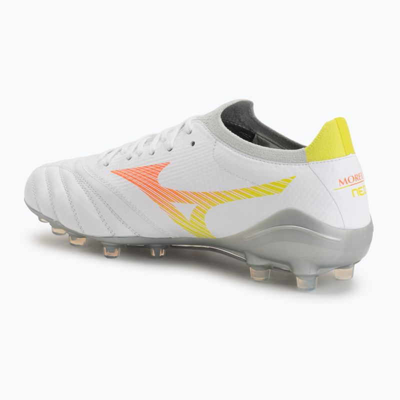 Кросівки футбольні Mizuno Morelia Neo V β Pro AG white/lava orange/evening primrose 3