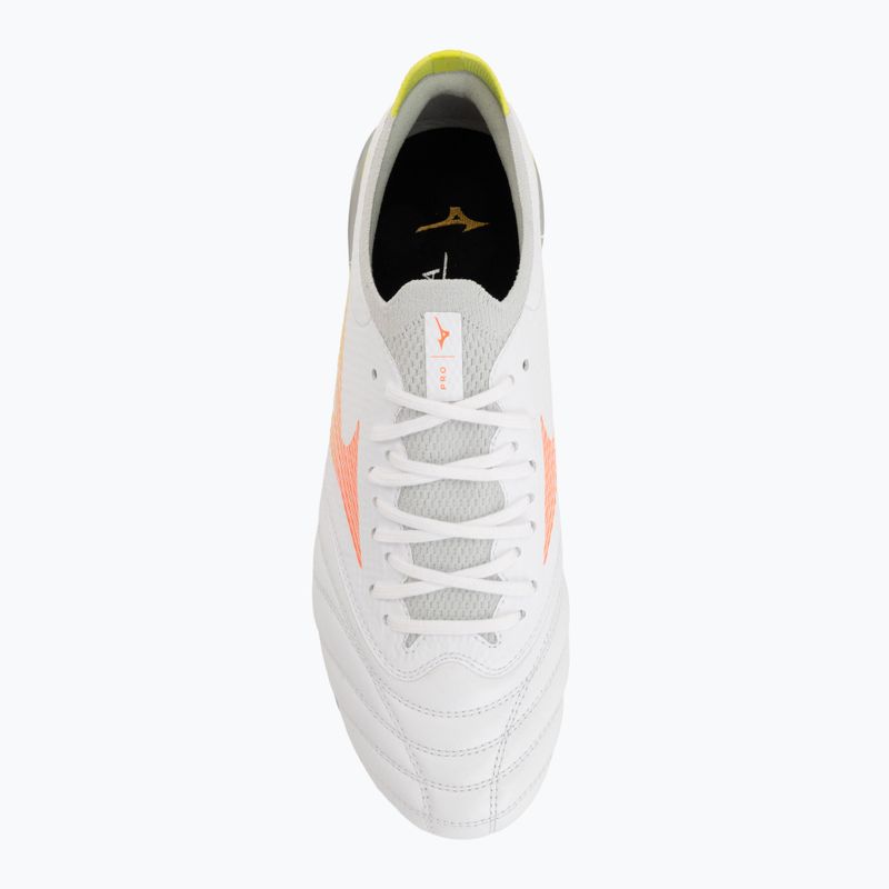 Кросівки футбольні Mizuno Morelia Neo V β Pro AG white/lava orange/evening primrose 5