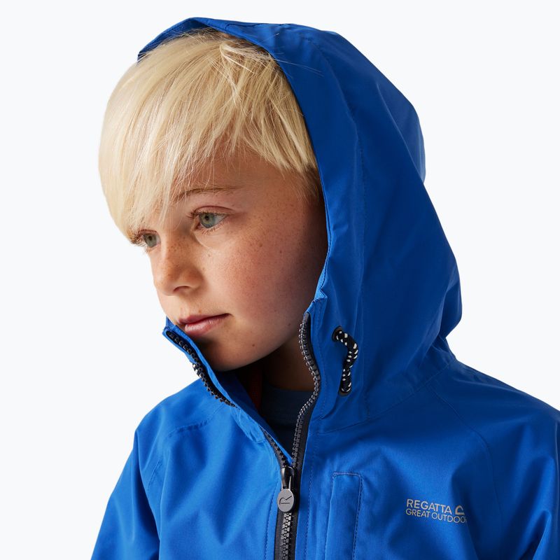 Куртка-дощовик дитяча REGATTA Hanleigh II olympian blue/navy/tangerine tango 6
