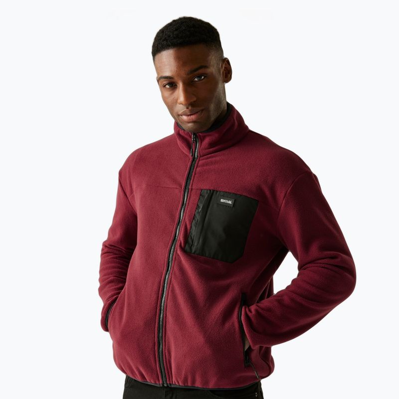 Кофта флісова чоловіча REGATTA Frankie Full Zip dark maroon