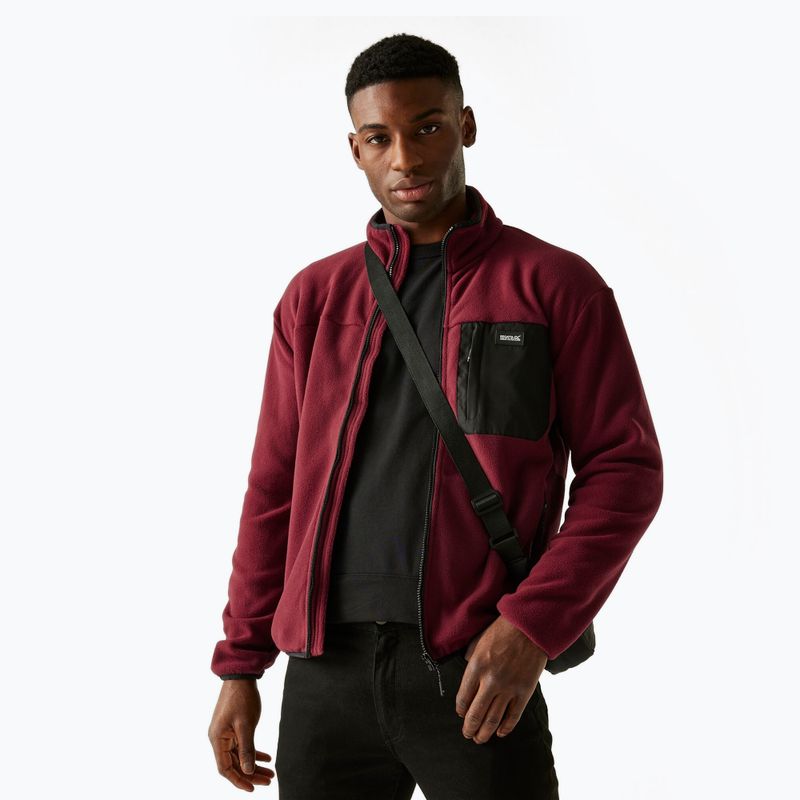 Кофта флісова чоловіча REGATTA Frankie Full Zip dark maroon 4