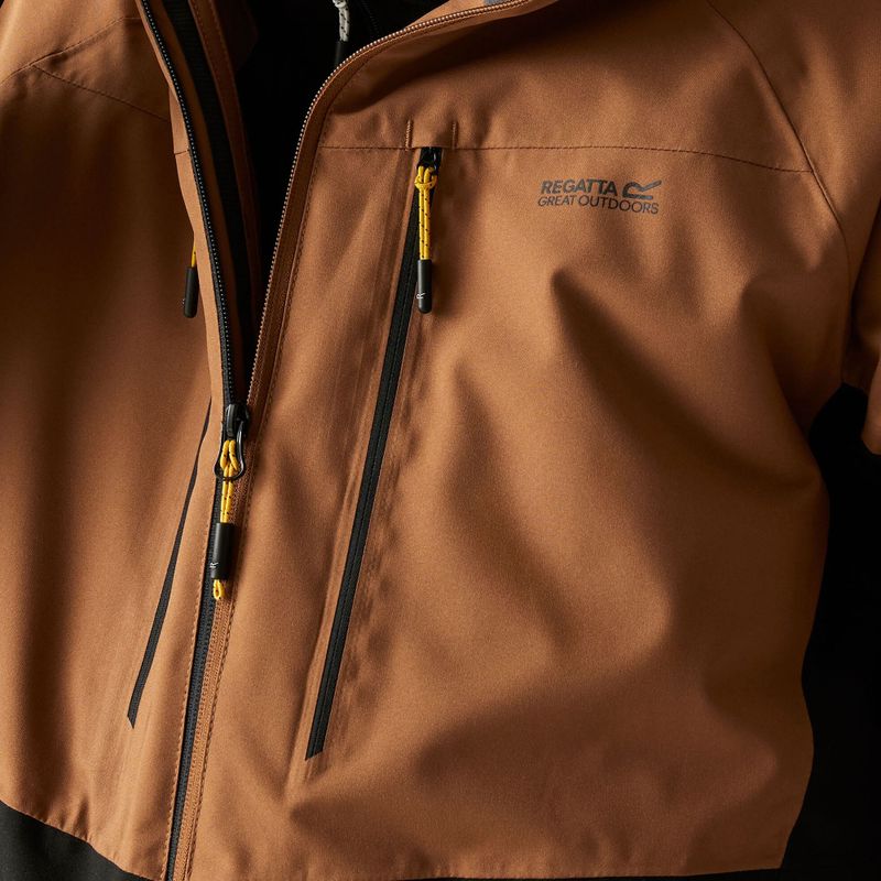Чоловіча дощова куртка REGATTA Highton Stretch Padded nut brown/black 6