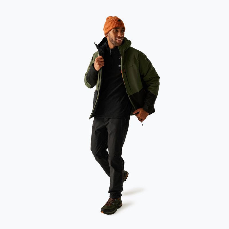 Чоловіча дощова куртка REGATTA Highton Stretch Padded olive night/black 2