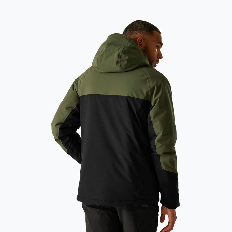 Чоловіча дощова куртка REGATTA Highton Stretch Padded olive night/black 3