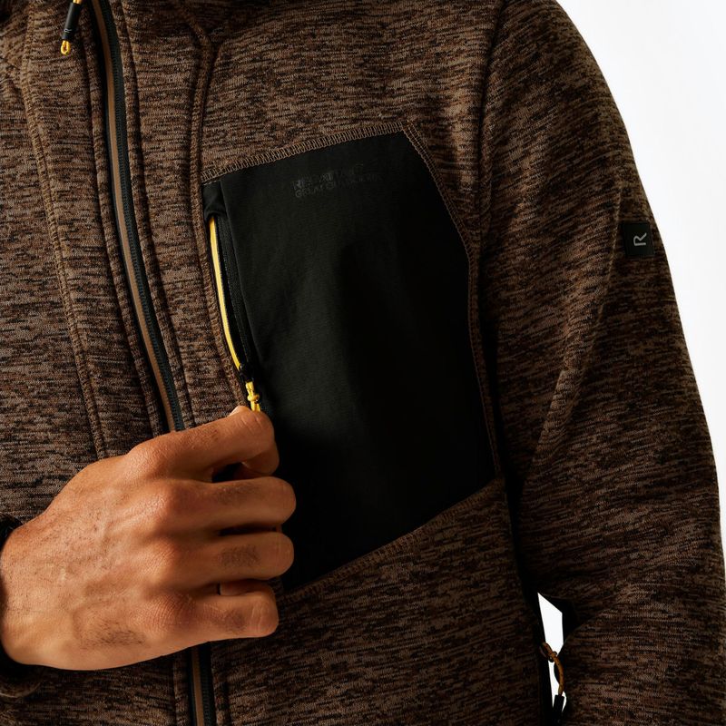 Кофта чоловіча REGATTA Alven nut brown marl/black 5