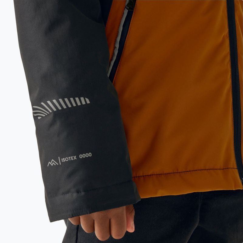 Куртка противітряна дитяча REGATTA Hillain Warm black/pumpkin spice/ash 8