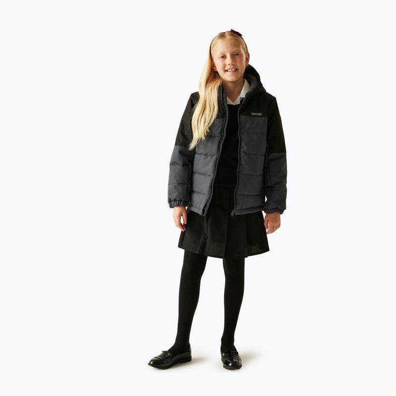 Куртка утеплена дитяча REGATTA Lofthouse black/sealgr 5
