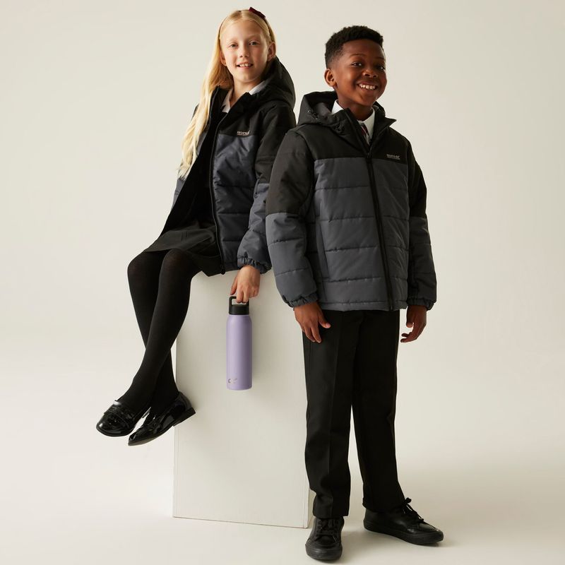 Дитяча утеплена куртка REGATTA Lofthouse black/seal grey 12