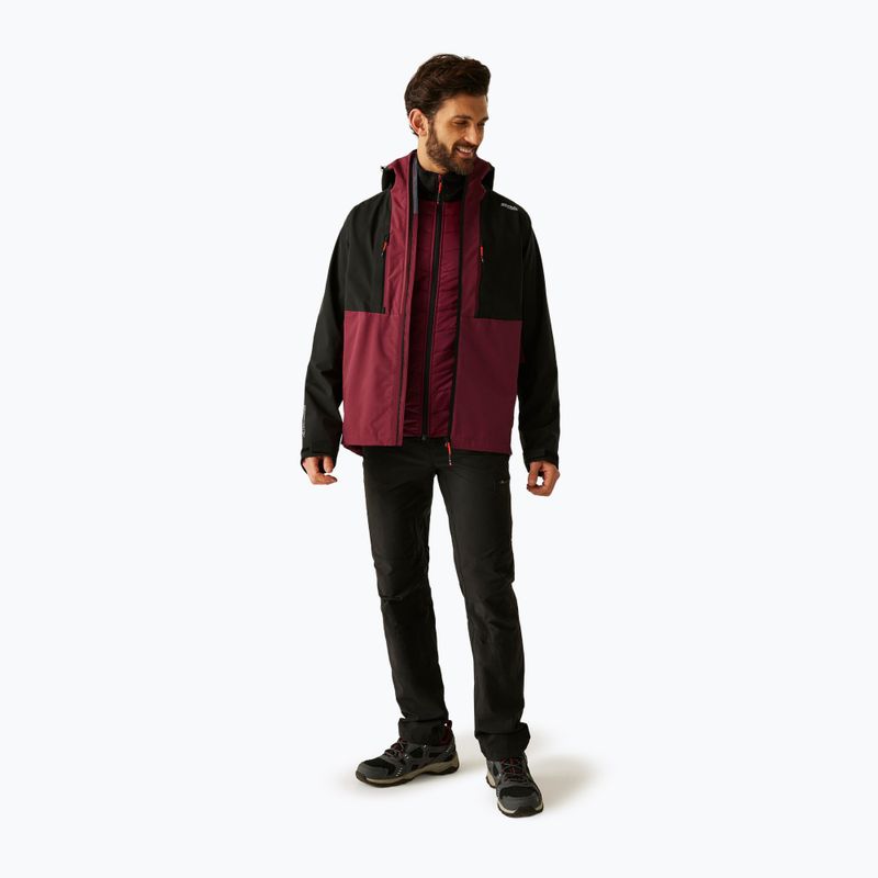 Куртка 3в1 чоловіча REGATTA Sacramento dark maroon/black 2