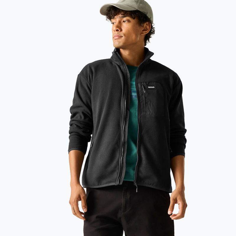 Кофта флісова чоловіча REGATTA  Frankie Full Zip Fleece black/black 3