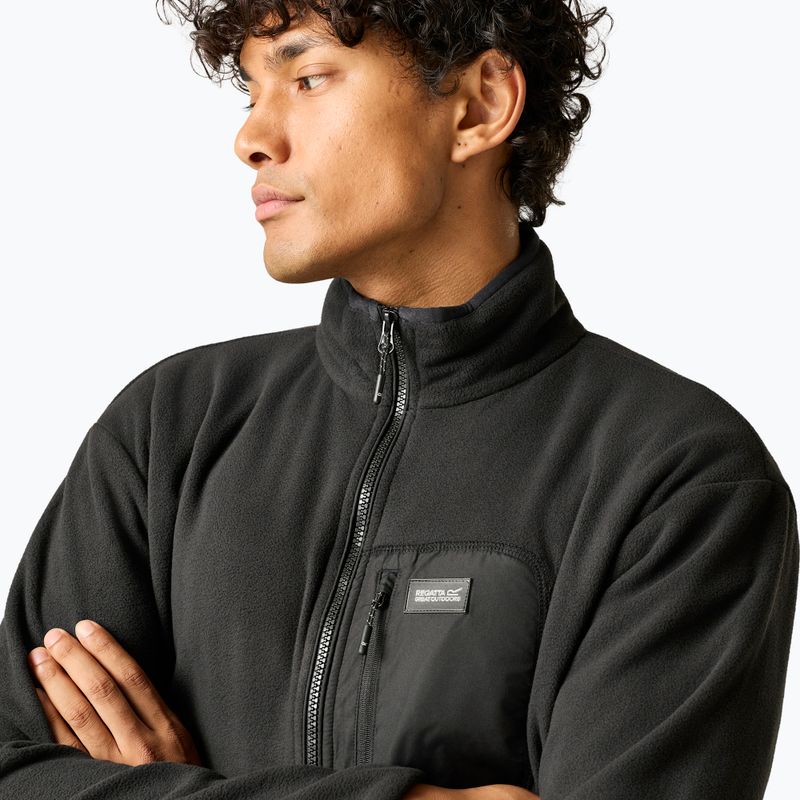 Кофта флісова чоловіча REGATTA  Frankie Full Zip Fleece black/black 5