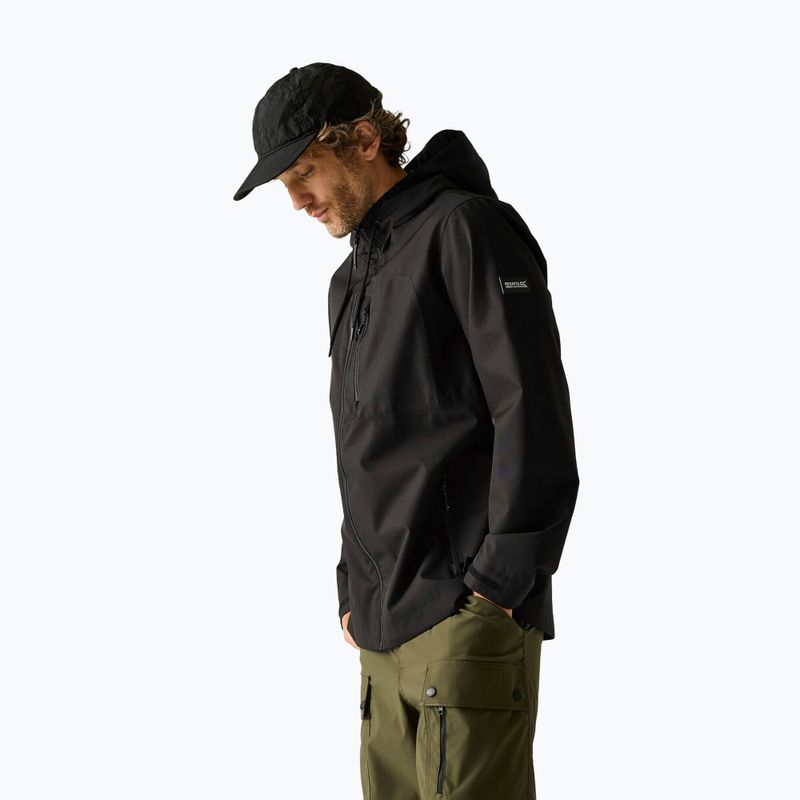 Куртка дощовик чоловіча REGATTA Waterproof Shell Frankie black 4