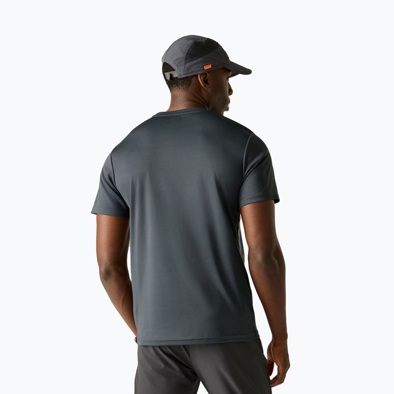 Футболка трекінгова чоловіча REGATTA Fingal Slogan dark storm 3