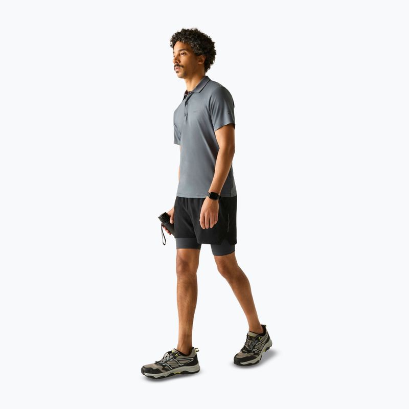 Футболка трекінгова чоловіча REGATTA Polo Maverikstretch dark storm 2