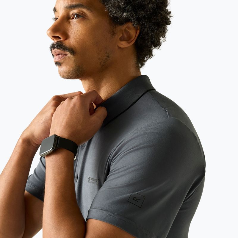 Футболка трекінгова чоловіча REGATTA Polo Maverikstretch dark storm 4