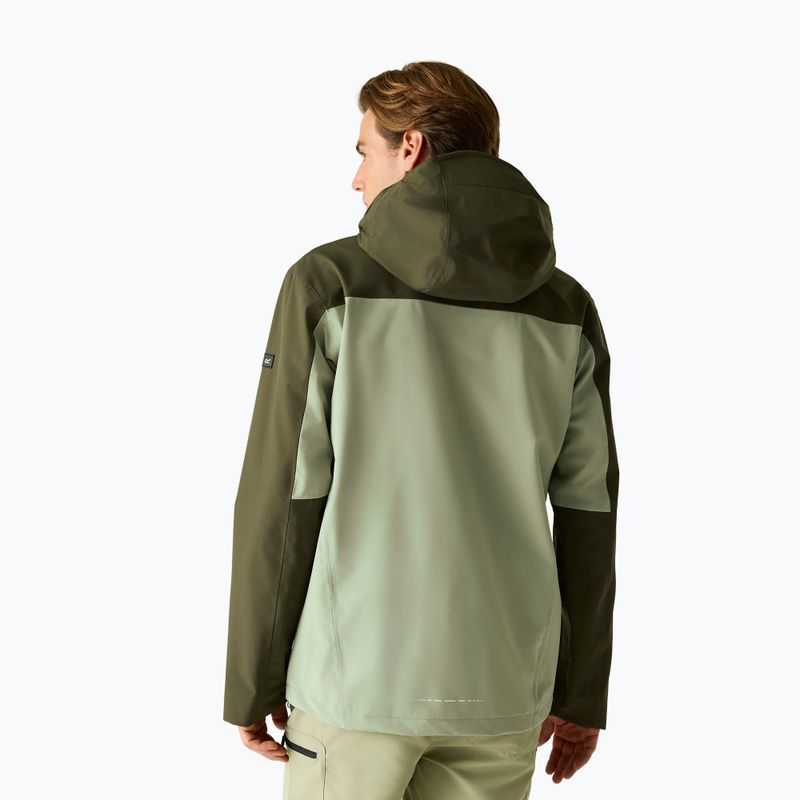 Куртка дощовик чоловіча REGATTA Waterproof Shell Bosfield light sage/dark khaki 3