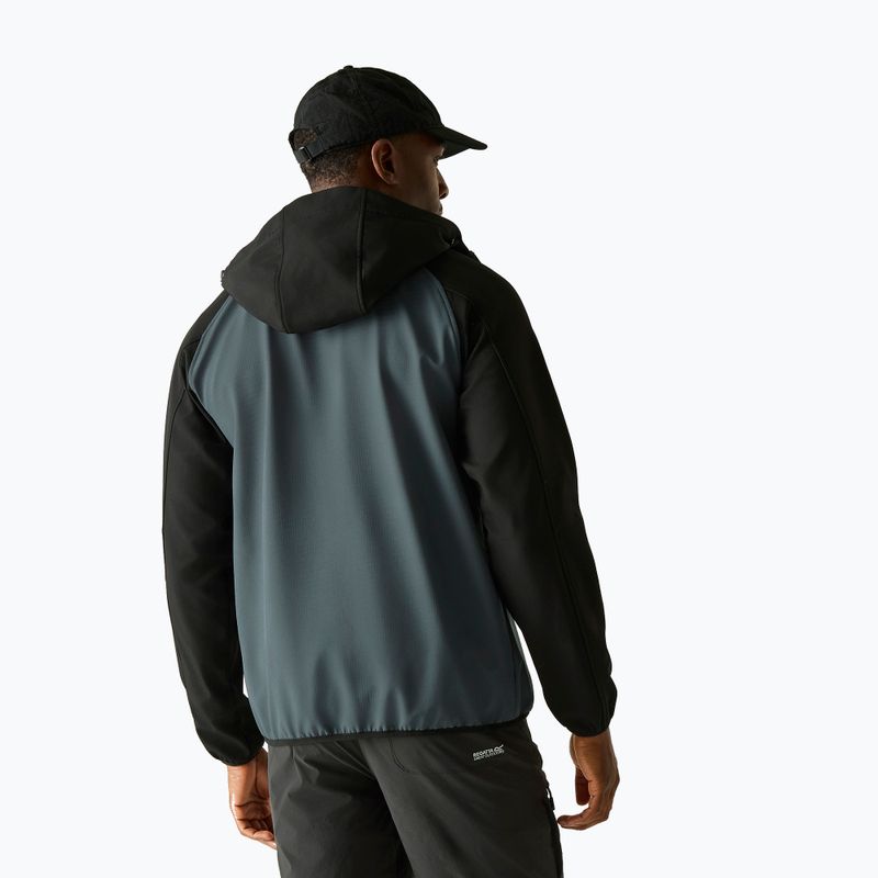 Куртка софтшелл чоловіча REGATTA Arec III dark storm/black 3