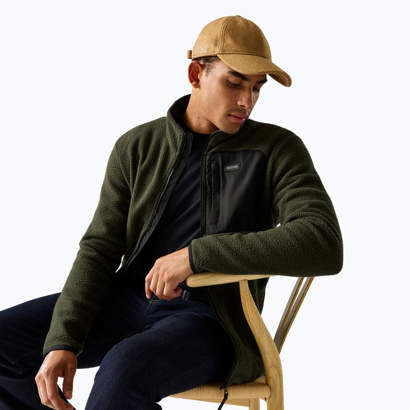 Кофта флісова чоловіча REGATTA Frankie Borg dark khaki/black 5