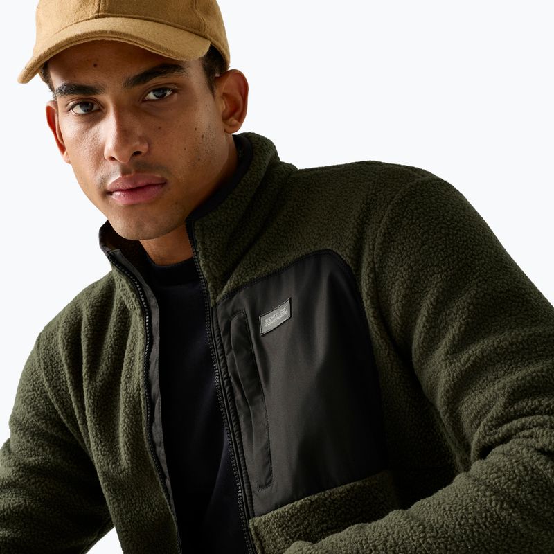 Кофта флісова чоловіча REGATTA Frankie Borg dark khaki/black 6