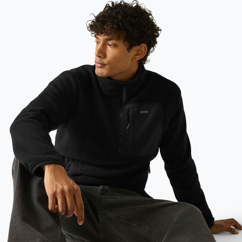 Кофта флісова чоловіча REGATTA Frankie Borg Half Zip black/black 5