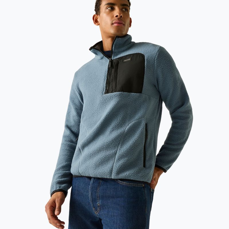Кофта флісова чоловіча REGATTA Frankie Borg Half Zip grey mirage/black 3