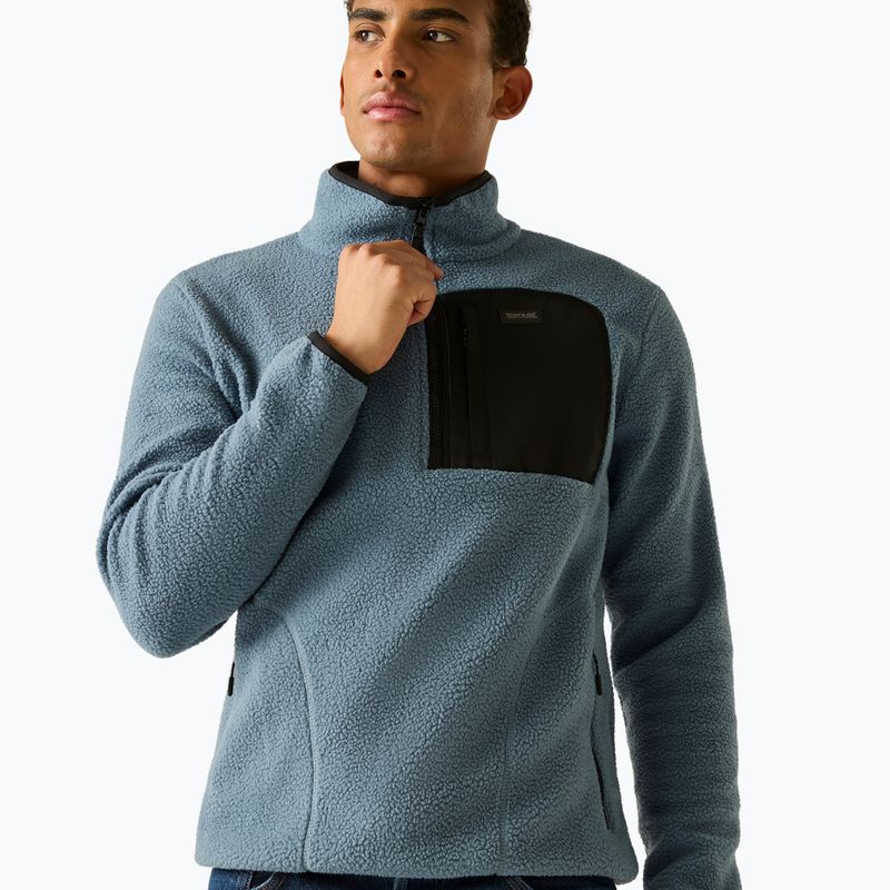 Кофта флісова чоловіча REGATTA Frankie Borg Half Zip grey mirage/black 5