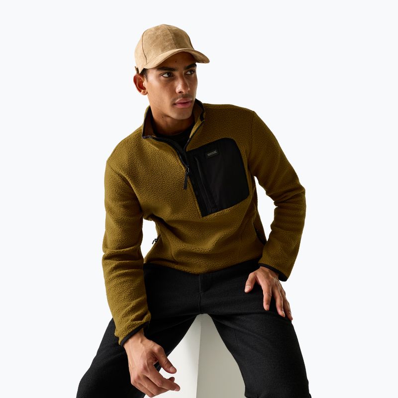 Кофта флісова чоловіча REGATTA Frankie Borg Half Zip rich tan/black 4