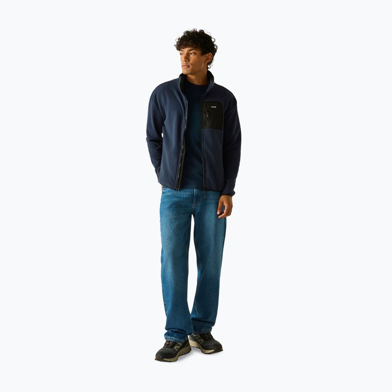 Кофта флісова чоловіча REGATTA Frankie Full Zip Fleece navy/black 3