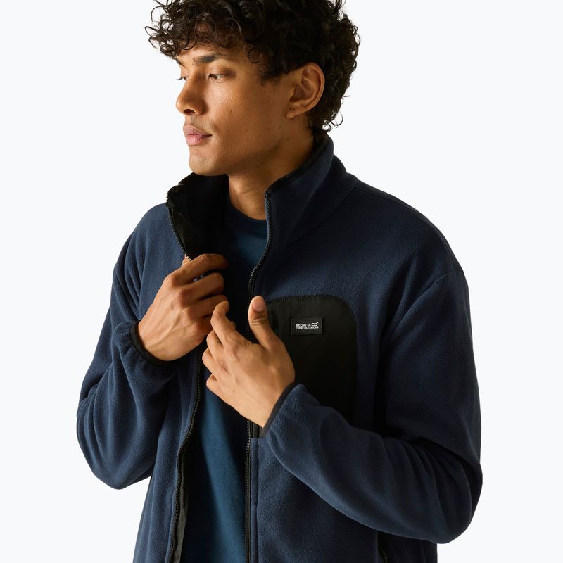 Кофта флісова чоловіча REGATTA Frankie Full Zip Fleece navy/black 5