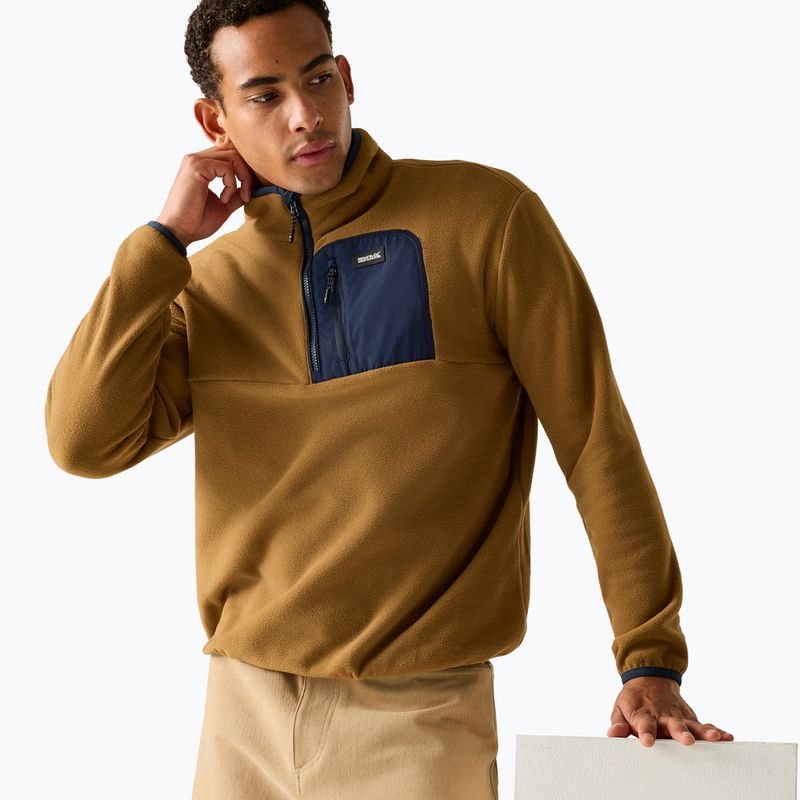 Кофта флісова чоловіча REGATTA Frankie Half Zip rich tan/navy 4