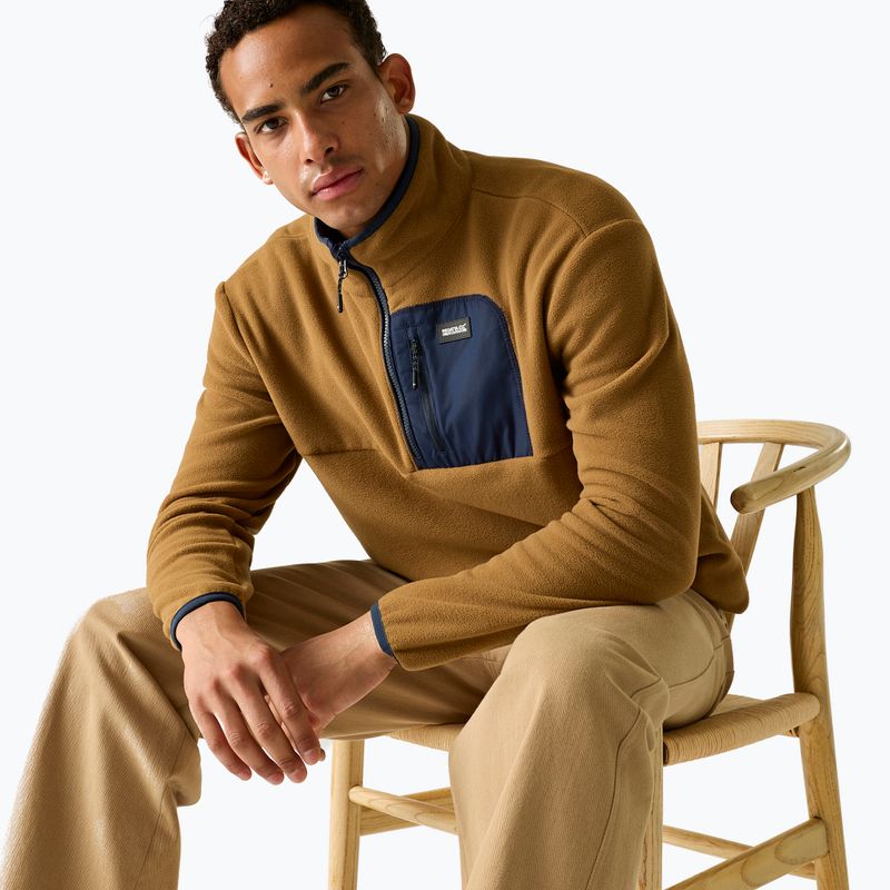 Кофта флісова чоловіча REGATTA Frankie Half Zip rich tan/navy 5