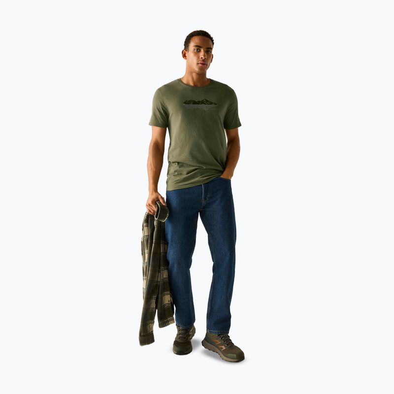 Футболка чоловіча Regatta ClineIX dark khaki mountain reflect 2