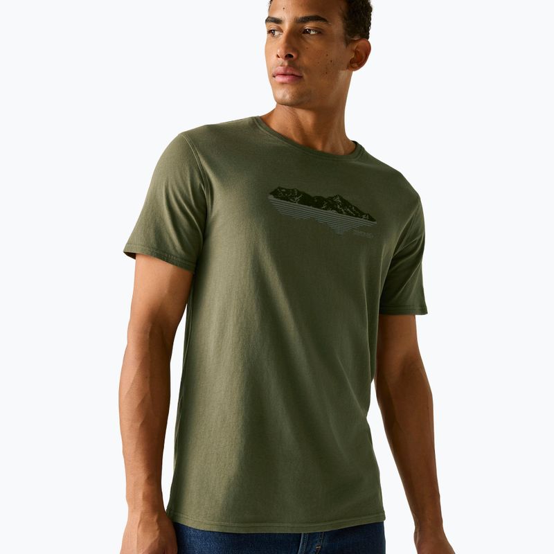Футболка чоловіча Regatta ClineIX dark khaki mountain reflect 3