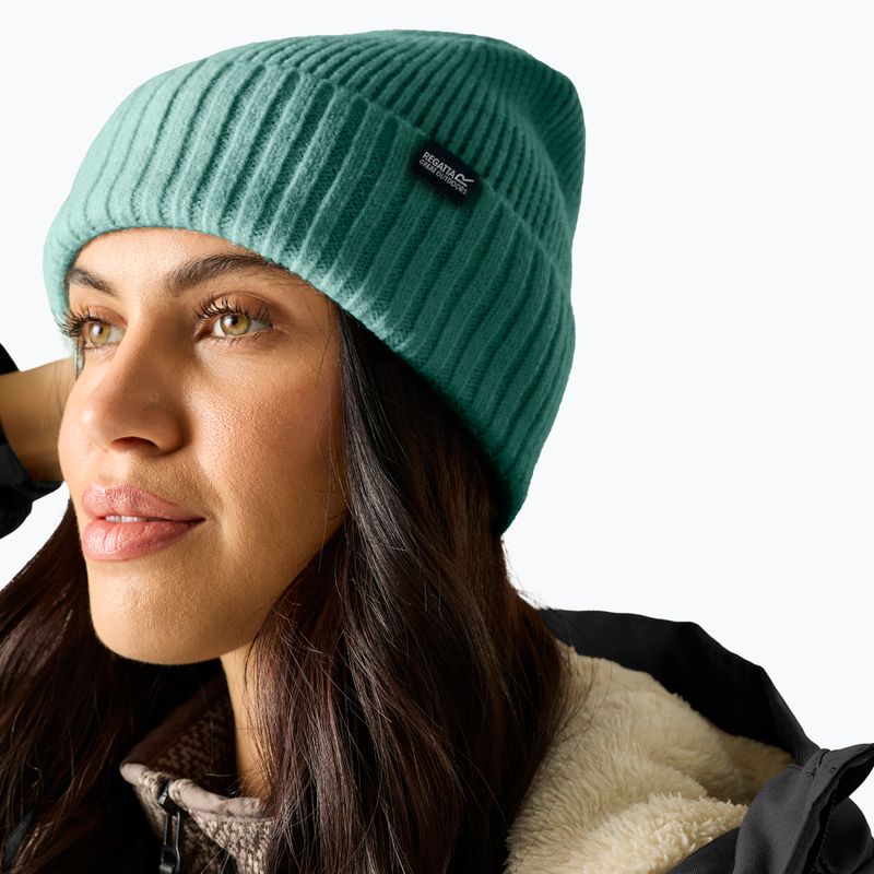 Шапка зимова жіноча REGATTA Ribbed Basic dark forest green 5