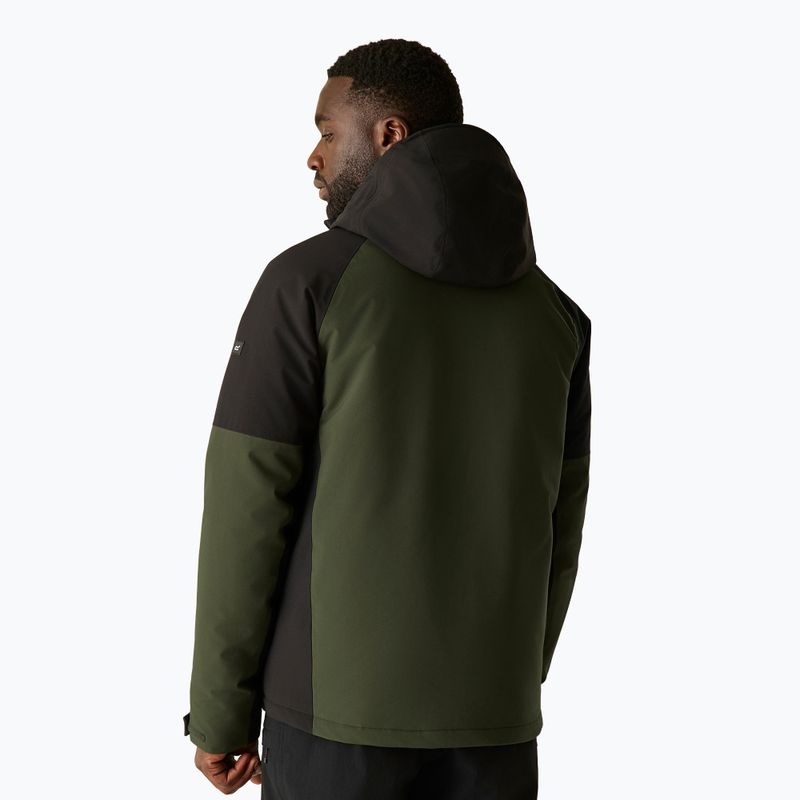 Куртка дощовик чоловіча REGATTA Highton Stretch Padded dark khaki/black 3