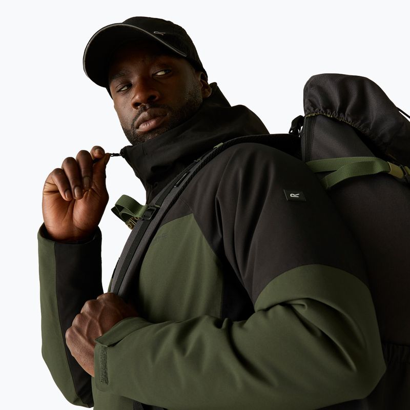 Куртка дощовик чоловіча REGATTA Highton Stretch Padded dark khaki/black 5