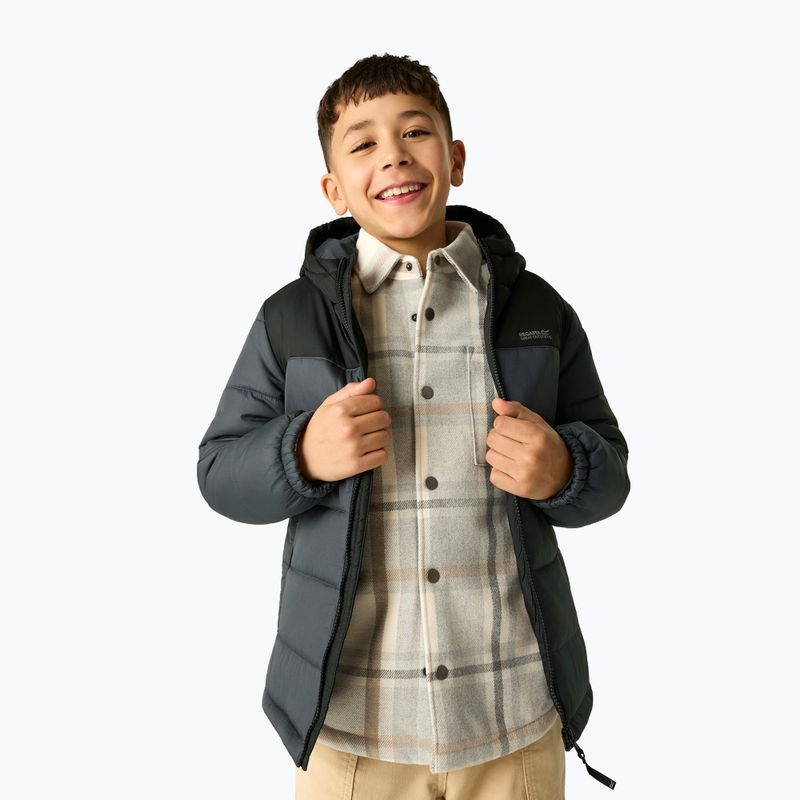 Куртка утеплена дитяча REGATTA Lofthouse black/seal grey 3