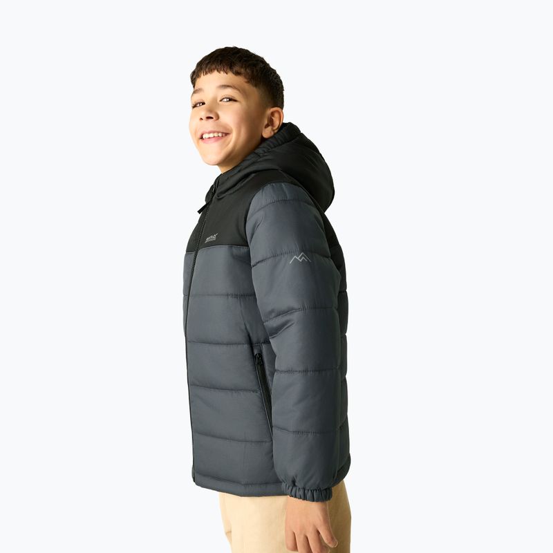 Куртка утеплена дитяча REGATTA Lofthouse black/seal grey 5