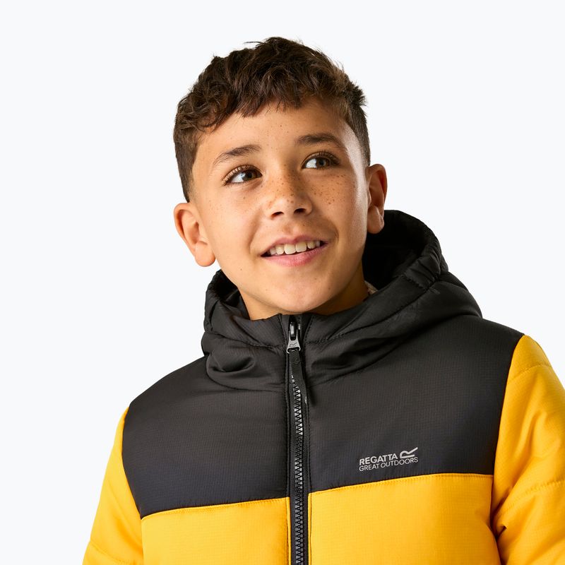 Куртка утеплена дитяча REGATTA Lofthouse black/mustard 7