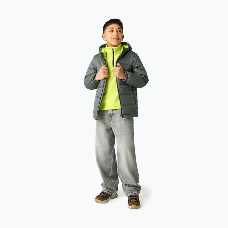 Куртка утеплена дитяча REGATTA Lofthouse dark forest green/wild lime 3