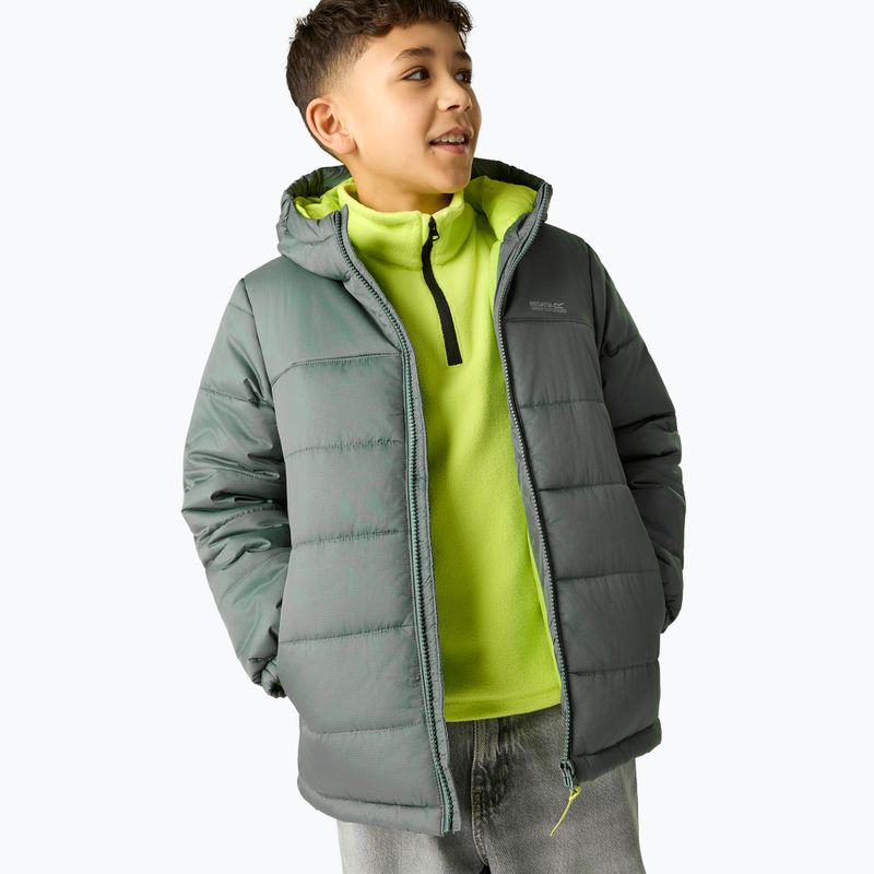 Куртка утеплена дитяча REGATTA Lofthouse dark forest green/wild lime 6