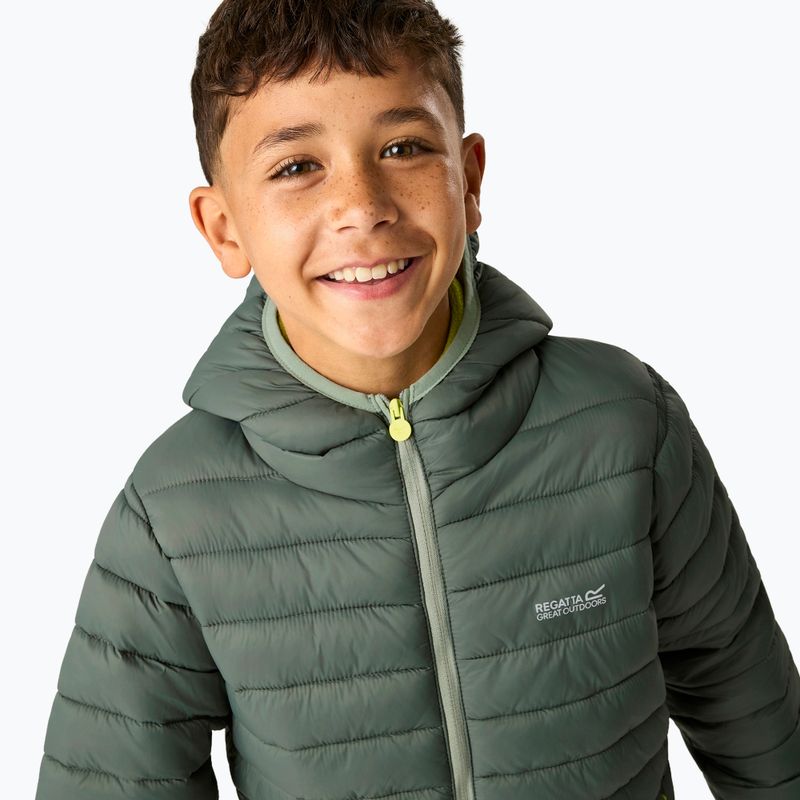 Куртка утеплена дитяча REGATTA Lofthouse dark forest green/wild lime 8