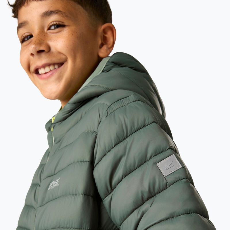 Куртка утеплена дитяча REGATTA Lofthouse dark forest green/wild lime 9