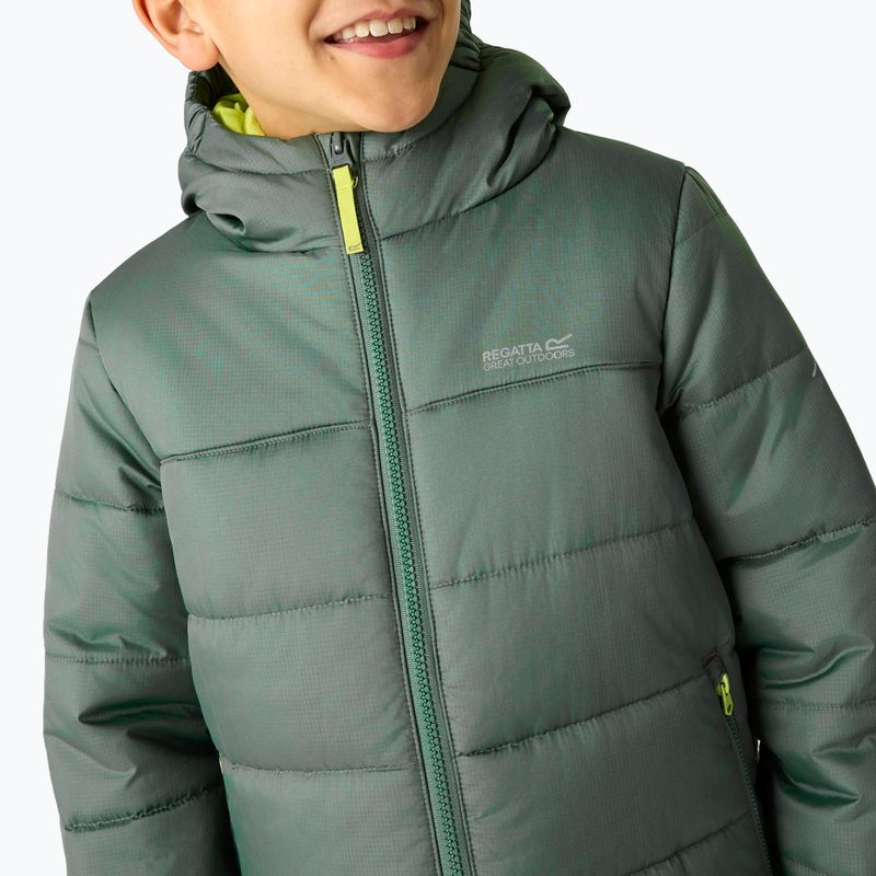 Куртка утеплена дитяча REGATTA Lofthouse dark forest green/wild lime 11